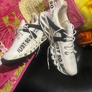 White and Black Athletic Sneakers